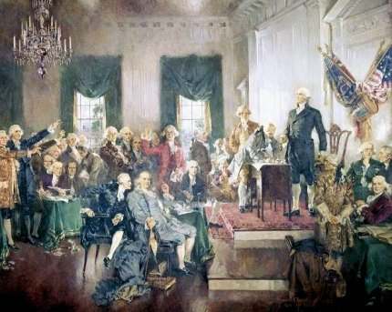 Scene at the Signing of the Constitution of the United States. 